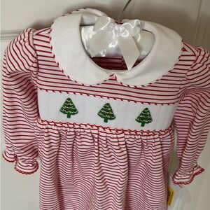 Red and White Striped Christmas Dress
